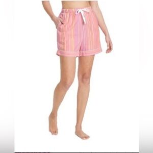 Women's Stars Above Striped Simply Cool Pajama Shorts - Rose Pink